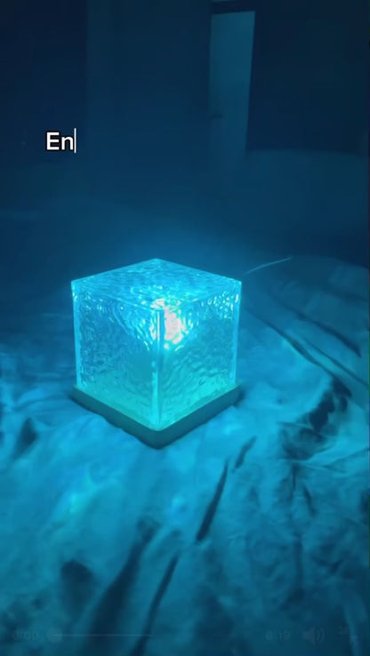 Projector Lights Ocean Wave, Romantic LED Light Crystal Table Lamp for Bedroom Decor